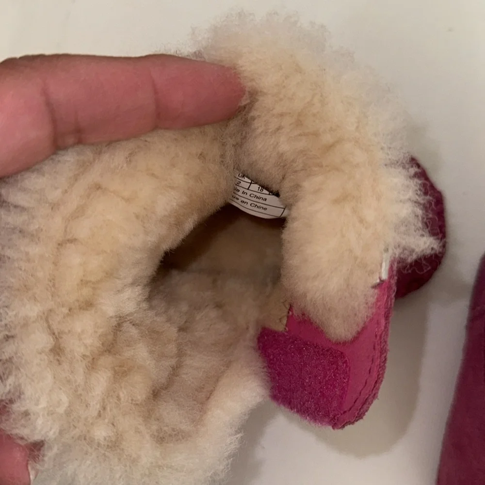 * Ugg Pink Caden Infant Shearling Bootie
